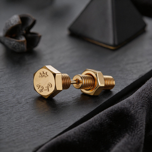 <strong>Quirky</strong> Industrial Screw Stud <strong>Earrings</strong> 316L Surgical Steel PVD Waterproof Non-fading Helix Tragus Body Piercing Jewelry - Product Image 4