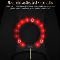 Meilleur masseur de genou futuriste avec chaleur et thérapie par lumière rouge, appareil de massage chauffant sans fil pour soulager la douleur, écran tactile LED