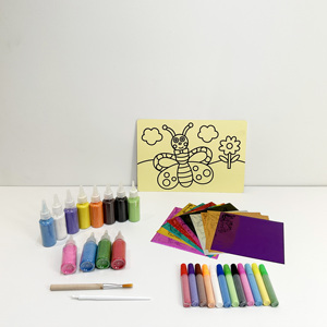 Kit Artistico per Bambini con Carte di Sabbia Colorate Personalizzabili, Giocattolo Educativo Fai-da-Te per Pittura con Sabbia - Product Image 4