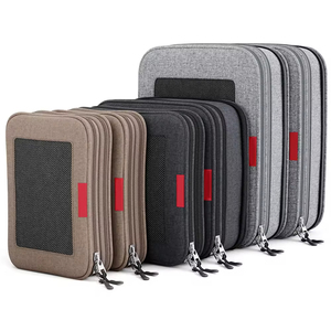 高品質耐久性大型6個セット旅行圧縮パッキングキューブ頑丈なダブルジッパー付き - Product Image 3