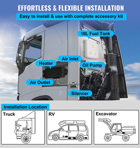 Calentador de aire para cabina de camión 2kW 5kW 12V 24V para estacionamiento, compatible con Webasto FH001-5KW03-12V/24V FH001-5K - Product Image 3