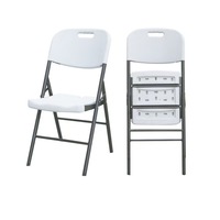 Ensemble complet de tables et chaises pliantes pour repas en plein air, mariages, conférences, fêtes - Utilisation portable