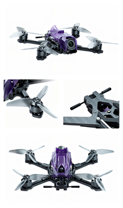Kit de drone FPV <span class=keywords><strong>Pro</strong></span>-Grade Oxbot LUMO25 avec contrôleur de vol <span class=keywords><strong>2</strong></span>,5 pouces compatible O4, caméra ELRS 48MP, en plastique et caoutchouc, pour Freestyle Racing - Product Image 4