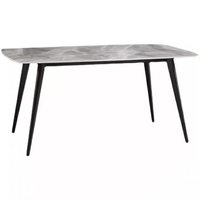 Table à manger en pierre brillante de style italien, table à manger moderne minimaliste pour la maison et ensembles de chaises assorties