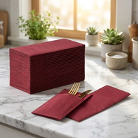 Serviettes de table jetables écologiques en papier Airlaid, douces et sans peluches, en rouleau, pour la restauration et les restaurants