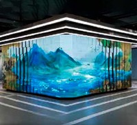 Écran LED cinétique intérieur créatif P1.9, écran matriciel LED, publicité avec mouvement reconstruit et animation tridimensionnelle