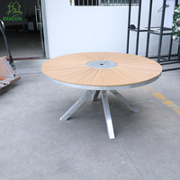 Meubles de patio de haute qualité, table et chaises de salle à manger d'extérieur modernes et luxueuses, imperméables, en aluminium, 8 places
