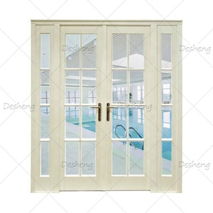 Portes françaises en acier français pour l'extérieur, taille pour la maison, porte française en aluminium avec vitrage, porte à battants pour maison, villa - Product Image 5