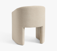 Fauteuil de salle à manger moderne personnalisable, entièrement recouvert de tissu, mobilier pour la maison