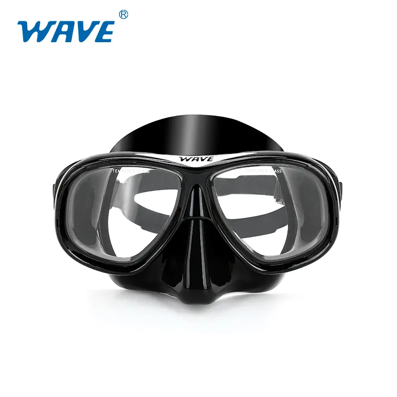 Máscara de mergulho e snorkeling Wave para adultos com prescrição de silicone