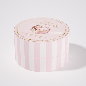 Caja de Regalo de Chocolate con Tapa y Base Redondas de Papel de Grado Alimenticio, Hecha a Mano con Logotipo Personalizado <span class=keywords><strong>para</strong></span> el Día de San Valentín - Product Image 3