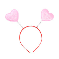 Transfrontalier nouveau rouge amour bandeau tridimensionnel coeur bandeau coiffure saint valentin cheveux accessoires en gros