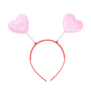 ربطة شعر حب حمراء جديدة عبر الحدود ربطة رأس على شكل قلب ثلاثية الأبعاد غطاء رأس عيد الحب - Product Image 4