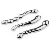 Jouets sexuels en acier inoxydable à double tête pour hommes et femmes, masseur de point G en métal, masseur de prostate, plug anal, baguette pour adultes