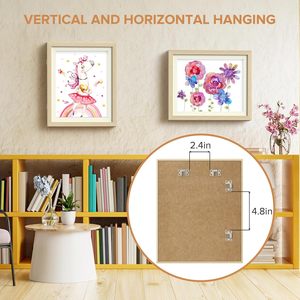 Cadre pour l'art des enfants, cadres pour œuvres d'art des enfants, ouverture frontale interchangeable, cadre de rangement pour photos d'enfants pour mur, pour ranger les travaux manuels, les dessins - Product Image 3