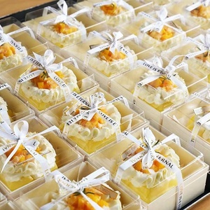Boîte à lunch jetable personnalisée pour mini-sandwichs, hamburgers, avec couvercle transparent, <span class=keywords><strong>emballage</strong></span> <span class=keywords><strong>alimentaire</strong></span> en <span class=keywords><strong>bois</strong></span>, à emporter, pour gâteaux, sandwichs - Product Image 3