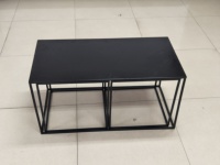 Ensemble de tables d'appoint 3 pièces en métal pour l'extérieur Ensemble de tables basses de loisirs