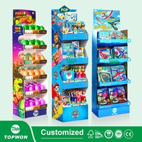 Présentoir en carton personnalisé pour jouets de voiture, cartes à jouer et autres articles de supermarché