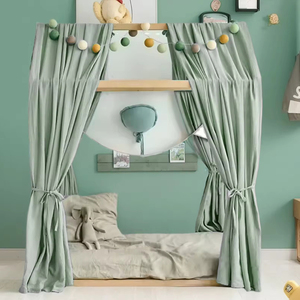 <span class=keywords><strong>Tenda</strong></span> <span class=keywords><strong>a</strong></span> Baldacchino Personalizzata in Cotone Muslin per Letto <span class=keywords><strong>a</strong></span> Casetta dei Bambini - Product Image 2