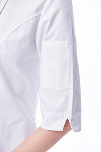 เสื้อเชฟสำหรับผู้หญิงเสื้อโค้ทเชฟทำอาหารแขน3/4คอตั้งสำหรับโรงแรมงานตามสั่ง - Product Image 6