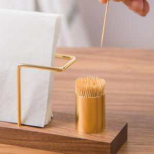 Rak tisu logam kayu mewah, tempat tisu persegi untuk restoran, kafe, rumah, kantor, dekorasi Bar pernikahan - Product Image 4