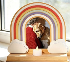 Rainbow Bridge Pet <b>Memorial</b> Photo Frame Candle Holder Wooden Tabletop Pet Loss Remembrance Sympathy <b>Gift</b> For <b>Dog</b> Cat - Product Image 3