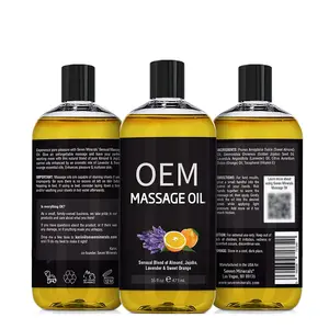 OEM/ODM 100% aceites esenciales puros colágeno células madre piel firme anticelulitis Aceite de Masaje adelgazante etiqueta personalizada aceite de especias