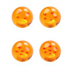 Pommeau de levier de vitesse universel style Dragon Ball 1-7 étoiles, sphérique en acrylique, pour course, avec 3 adaptateurs de filetage, léger, 54 mm - Product Image 4