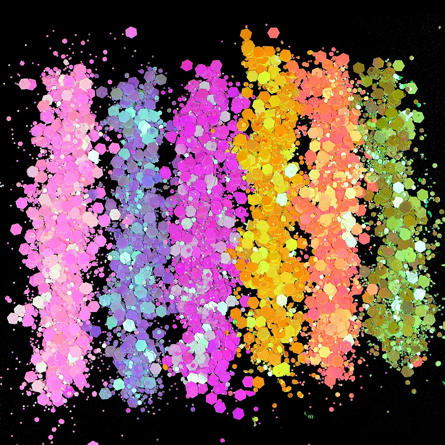 High Brightness Wholesale Holographic Color Changing Chameleon Chunky Glitter