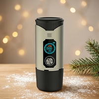 Mini tête de chicha électrique en or véritable 24 carats, accessoires rechargeables 15000 mAh, écran TFT en aluminium, coffret cadeau pour kit chicha de voiture