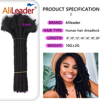 8-20 "capelli naturali Afro Kinky Locks Sisterlocks estensioni dei Dreadlocks Loc Hair Handmade Dread Locs 100% estensioni dei capelli umani