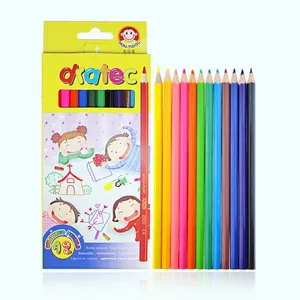 SET di matite colorate per la vendita calda 12 18 24 colori triangolo naturale morbido pioppo in legno colorato matite