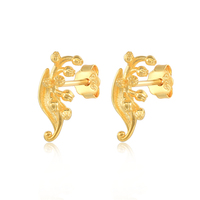Boucles d'oreilles en argent sterling 925 plaqué or 18 carats pour femmes, nouvelle collection