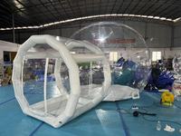 Commercial ballon maison hôtel salle de bain clair gonflable Transparent bulle dôme Camping maison tente avec fond rebondissant rebond