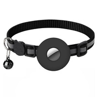 Ceinture multicolore pour animaux de compagnie, accessoires de cloches, Gps Anti-perte, collier en Nylon réfléchissant, chaîne pour chats