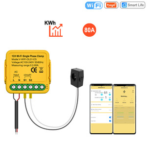 LEDEAST 2017 Tuya Smart Life WiFi Medidor de energía 80A con abrazadera CT KWh Monitor de consumo de energía Estadísticas de electricidad - Product Image 2