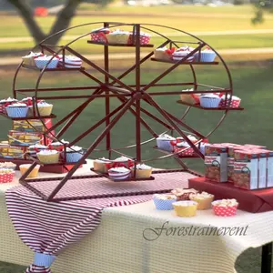 Modern Short Wedding Table Stands Wedding Metal Ferris Wheel Iron Cup Cake Stand For Cupcake Holder Table Center Piece