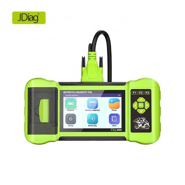 JDiag M300 Motorcycle Diagnostic Tool with Battery Tester USB & COM Ports 12V Compatible for BM&W Harley Ducati