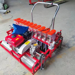 آلة بذر الخضروات ذاتية الدفع بـ 6 صفوف تعمل بالبنزين - آلة بذر متعددة الصفوف فعالة للحدائق والمزارع لزراعة الخضروات، أداة زراعة - Product Image 3