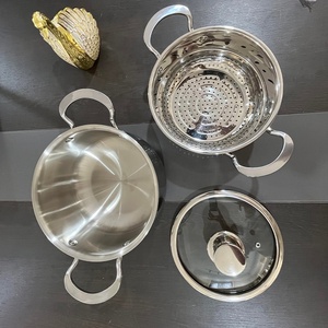 Casserole en acier inoxydable 304, taille commerciale, grande, pour cuisine, personnalisée, antiadhésive, 3 couches, cuiseur vapeur en acier inoxydable - Product Image 4