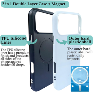 Funda para Teléfono con Transferencia de Calor para iPhone Serie 17 16, Carcasa Sublimable para Móvil, Diseño Personalizado DIY, 2 en 1 - Product Image 4