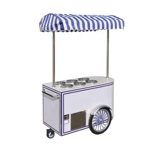 MEHEN MR4 Mini Wholesale Gelato Cart with Bike for Ice Cream Shop