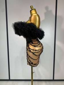 Abito <span class=keywords><strong>Mini</strong></span> Nero Senza Spalline e Senza Schienale con Diamanti per Donna, Sexy per Feste Serali, Discoteca, Spettacoli, Compleanni - Product Image 6