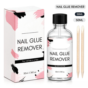 Dissolvant liquide pour colle à ongles 50 ml – Élimination facile des adhésifs pour faux ongles – Usage professionnel en salon - Product Image 1