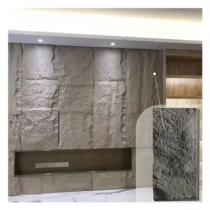 新技术PU石材墙板模具3D装饰石材墙板PU泡沫石材