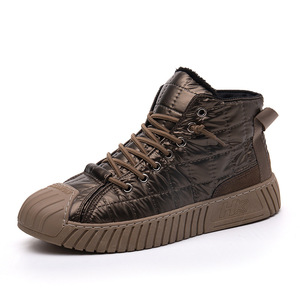 Baskets montantes d'hiver et d'automne antidérapantes pour hommes, étudiants et jeunes, chaussures de sport décontractées à tige en PU - Product Image 5