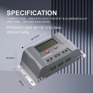 Contrôleur de charge solaire MPPT 10A avec USB, régulateur solaire MPPT 12V, contrôleur de charge USB - Product Image 2