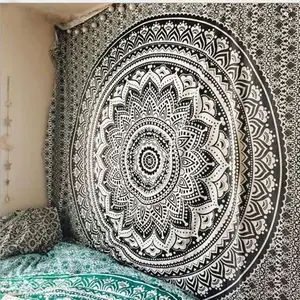 Tùy Chỉnh Quảng Cáo Ấn Độ Bohemian Mandala Boho Hippie Polyester Kỹ Thuật Số In Tường Treo Tấm Thảm Cho Trang Trí Nội Thất