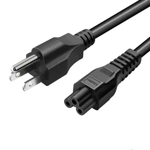 EC-320-C5 3 Prong Mickey Mouse Power Cord NEMA 5-15P to IEC 60320 C5 Power Cable for HP DELL ASUS Sony Lenovo Samsung