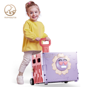 Supermercato Shopping <span class=keywords><strong>Play</strong></span> House giocattoli da cucina per bambini nuovo pieghevole in plastica carretto a mano deformazione per finta gioco e scuola materna - Product Image 1